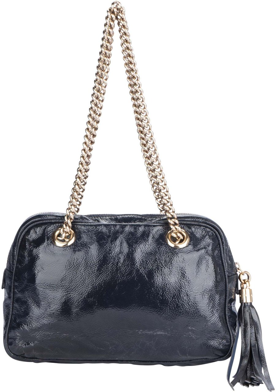 Gucci Gucci GG Patent Leather Soho Chain Shoulder Bag Divers