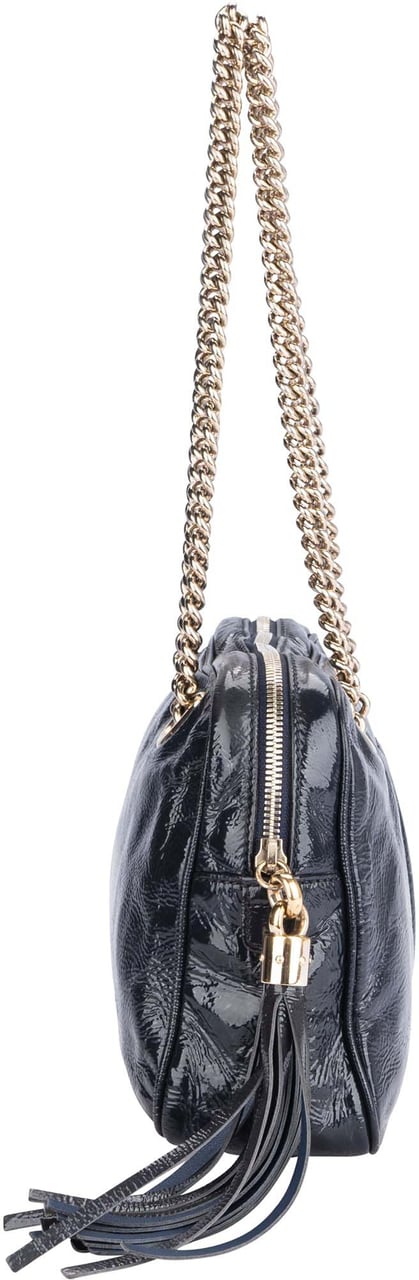 Gucci Gucci GG Patent Leather Soho Chain Shoulder Bag Divers