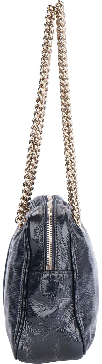 Gucci Gucci GG Patent Leather Soho Chain Shoulder Bag Divers