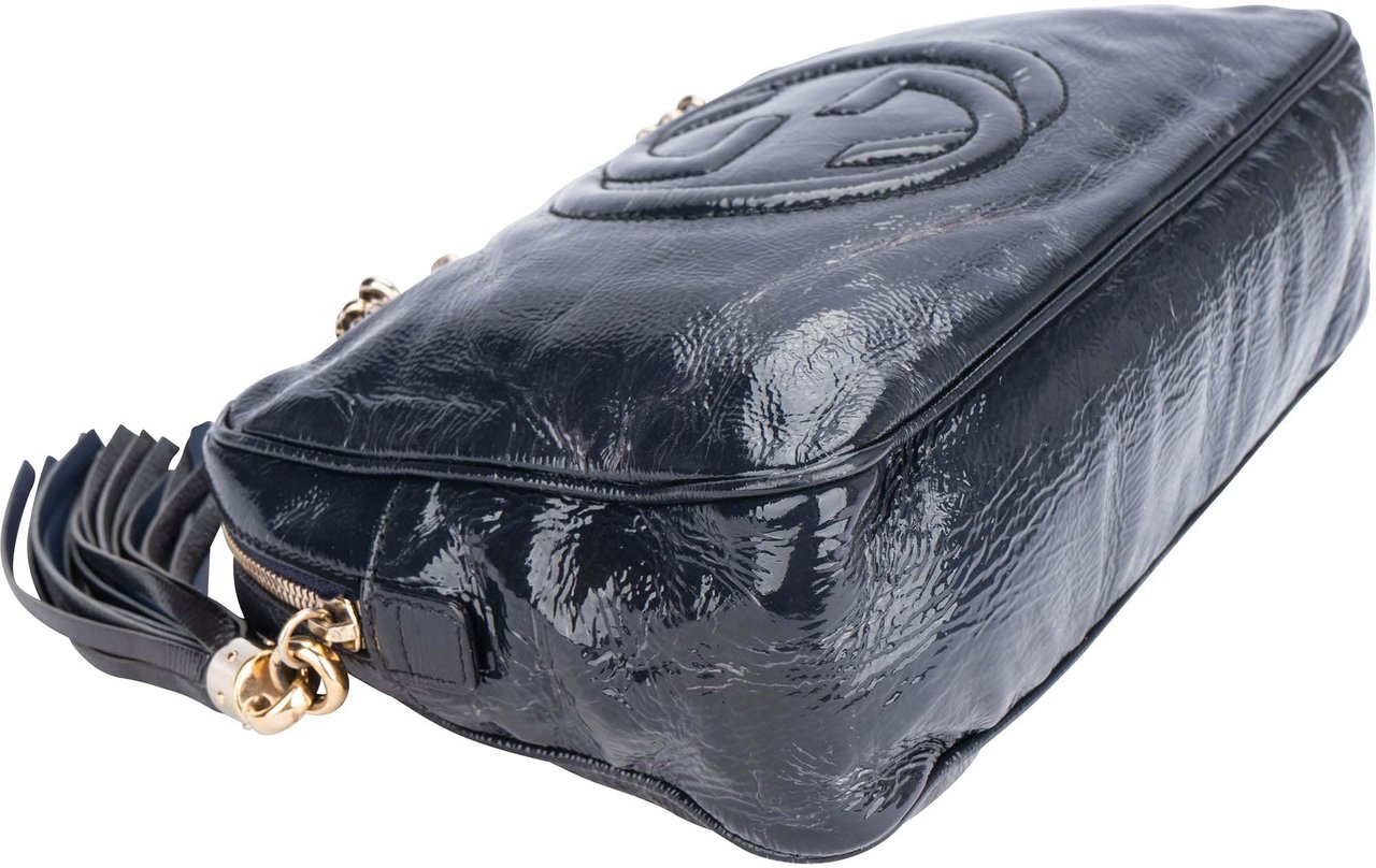 Gucci Gucci GG Patent Leather Soho Chain Shoulder Bag Divers