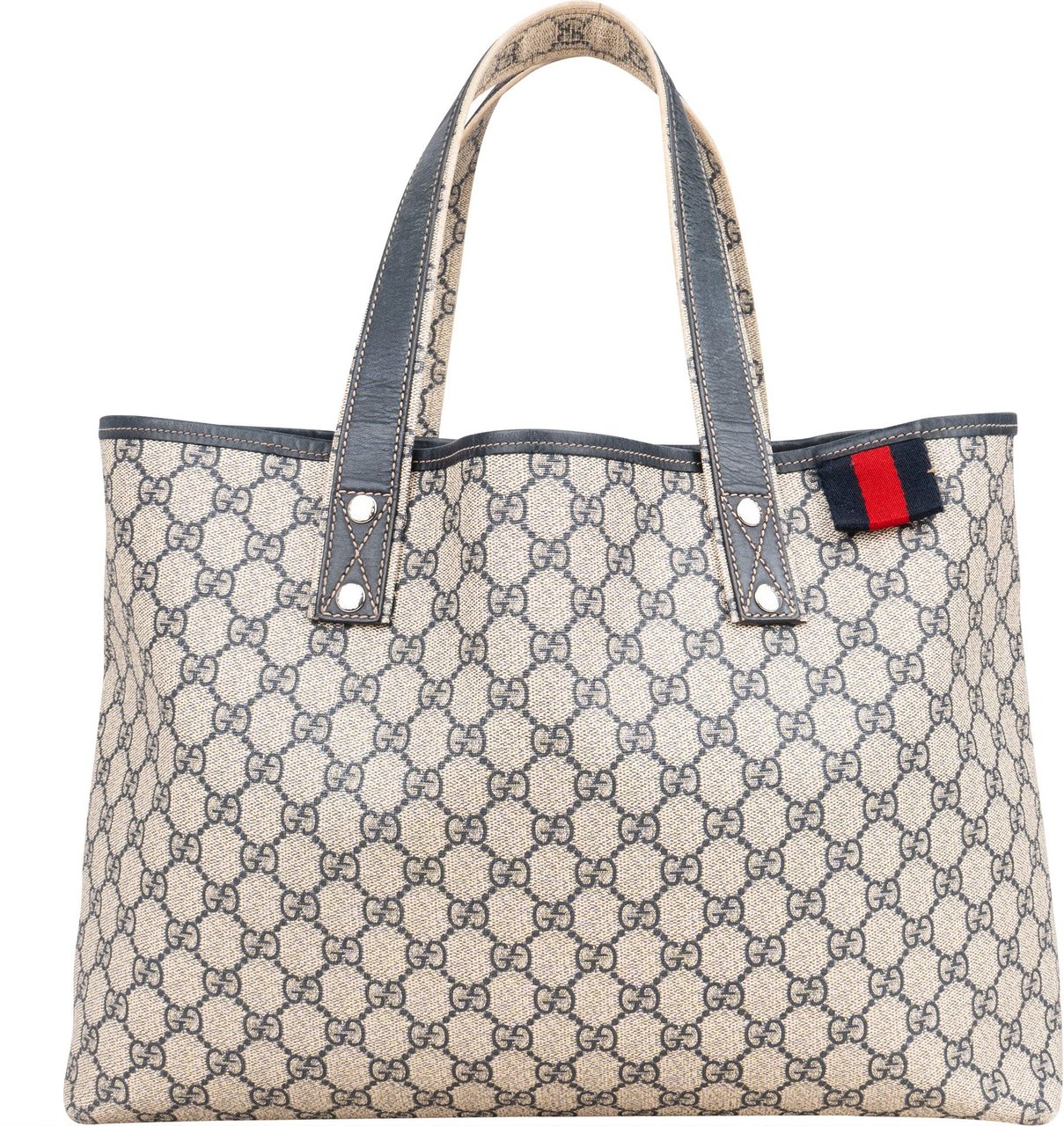 Gucci Gucci Canvas GG Monogram Sherry Line Handbag Blauw