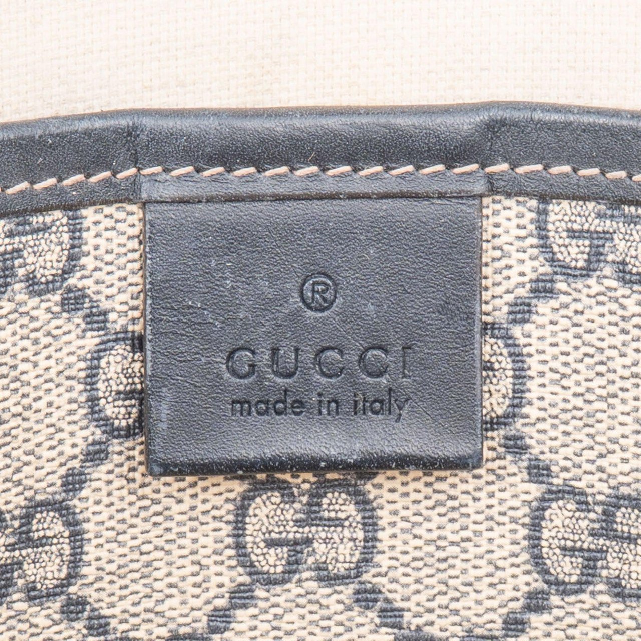 Gucci Gucci Canvas GG Monogram Sherry Line Handbag Blauw