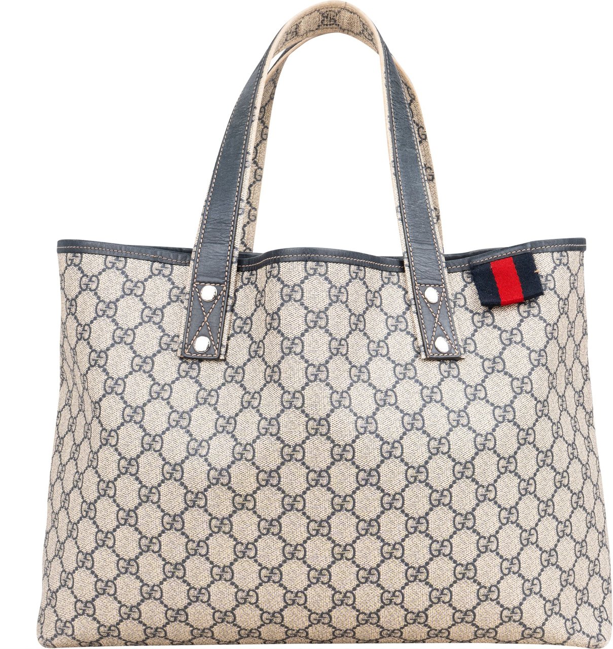 Gucci Gucci Canvas GG Monogram Sherry Line Handbag Blauw
