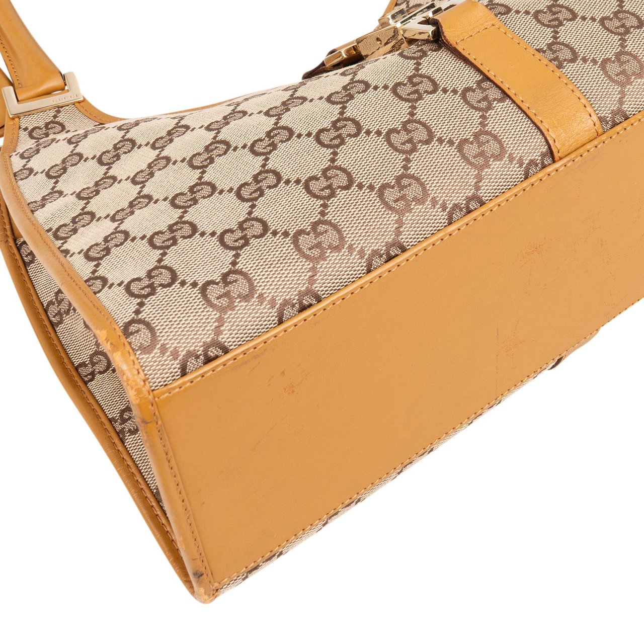 Gucci Gucci GG Monogram Jackie Handbag Bruin