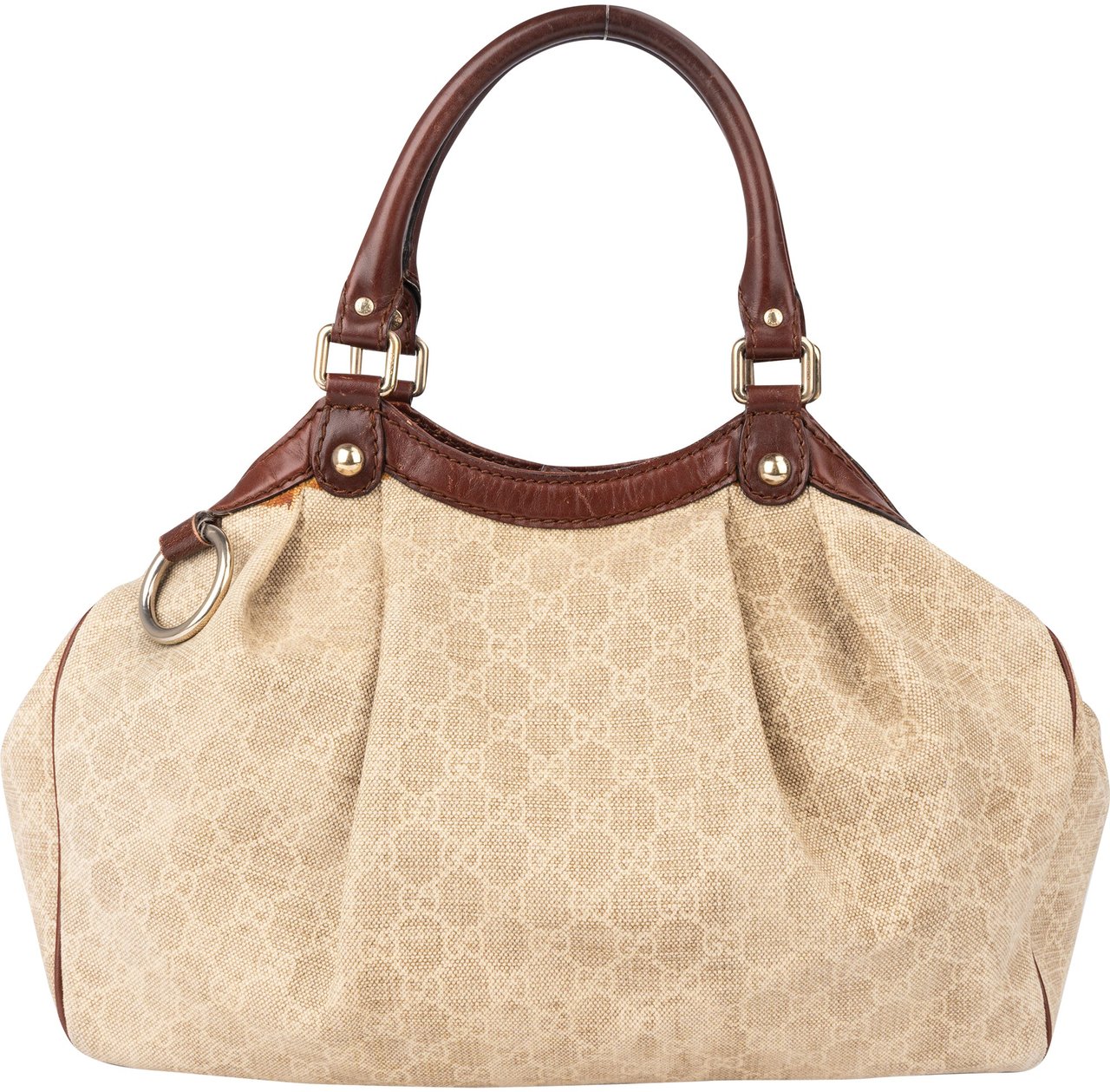 Gucci Gucci GG Monogram Sukey Handbag Beige