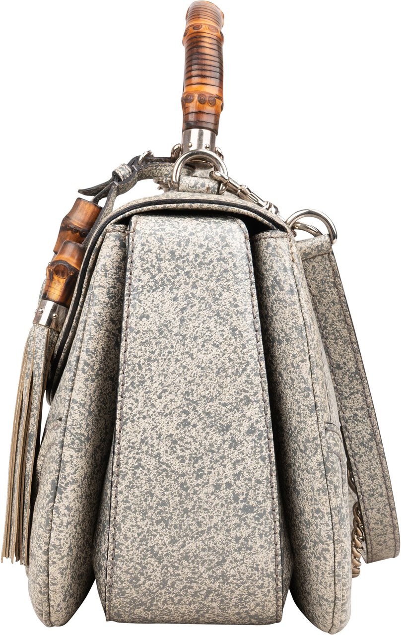 Gucci Gucci Speckled Leather New Bamboo Handbag Divers