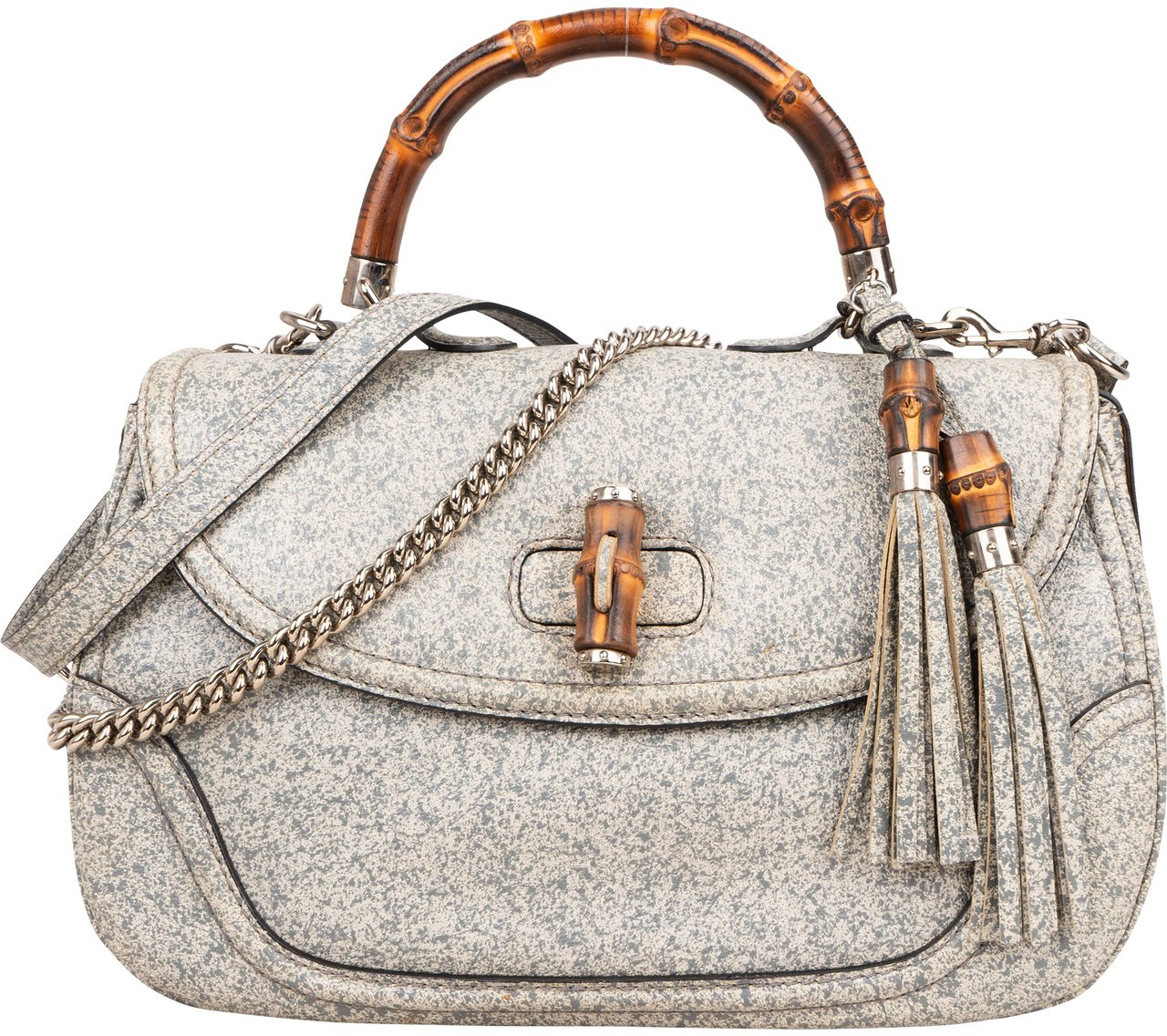 Gucci Gucci Speckled Leather New Bamboo Handbag Divers