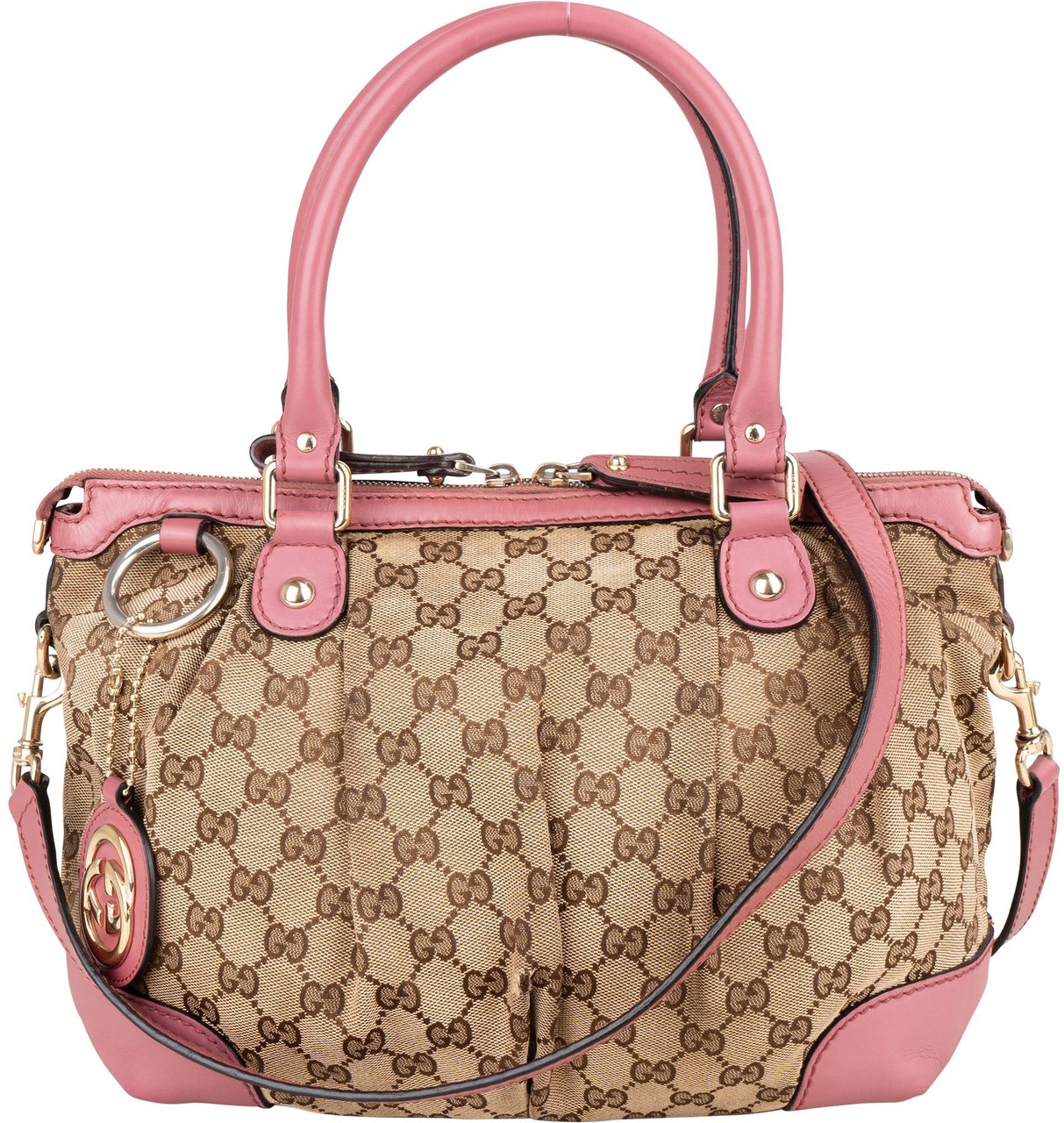 Gucci Gucci GG Monogram Sukey Handbag Bruin