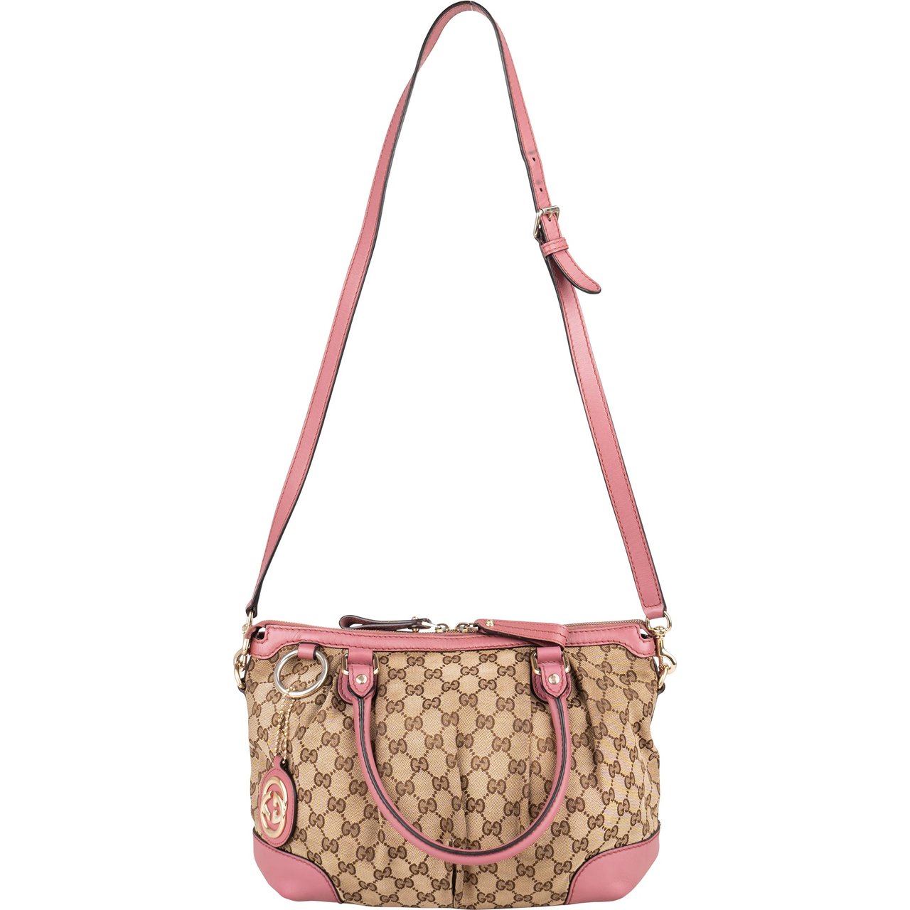 Gucci Gucci GG Monogram Sukey Handbag Bruin