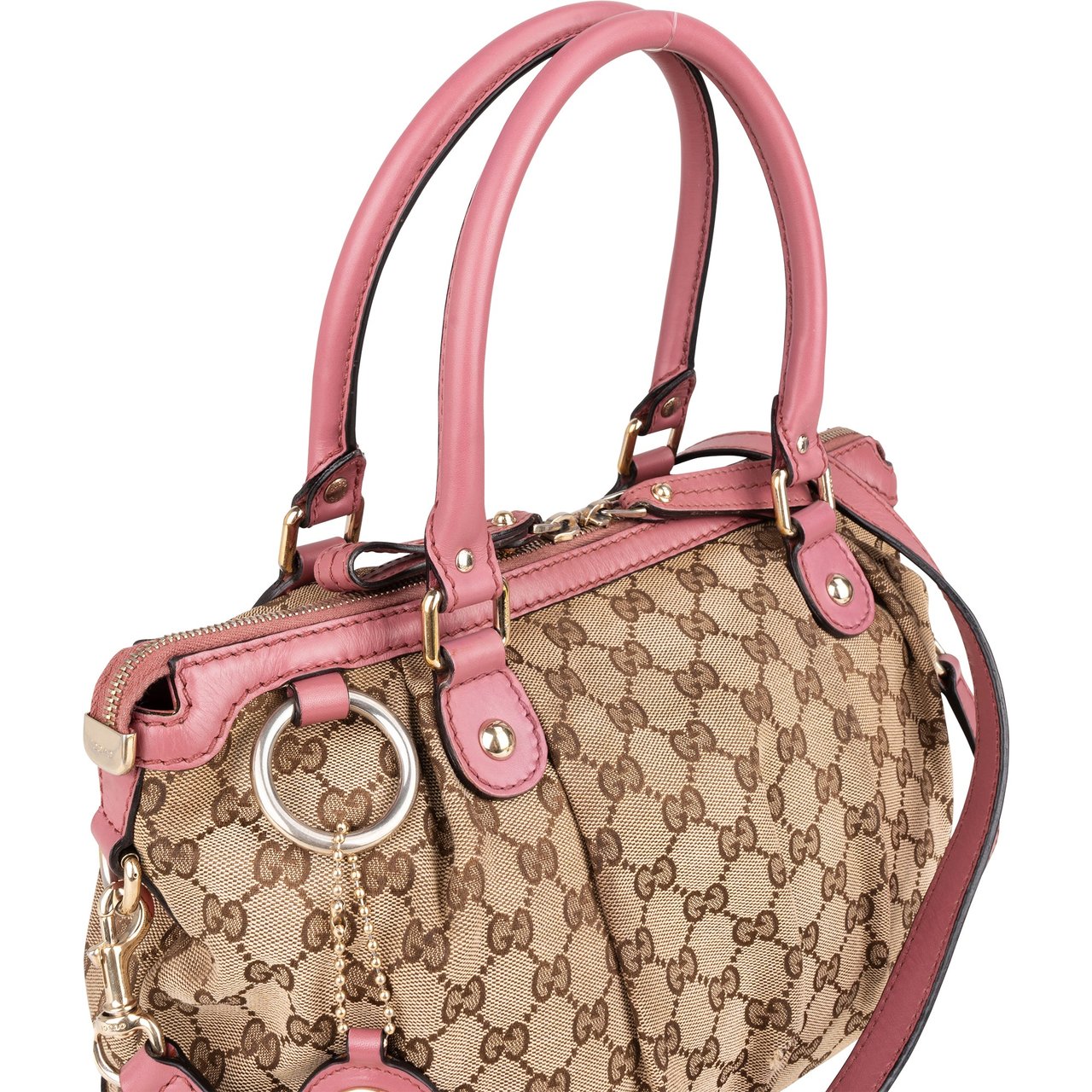 Gucci Gucci GG Monogram Sukey Handbag Bruin