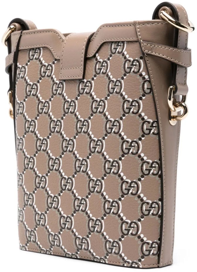 Gucci Gg Shadow Mini Bucket Bag Bruin