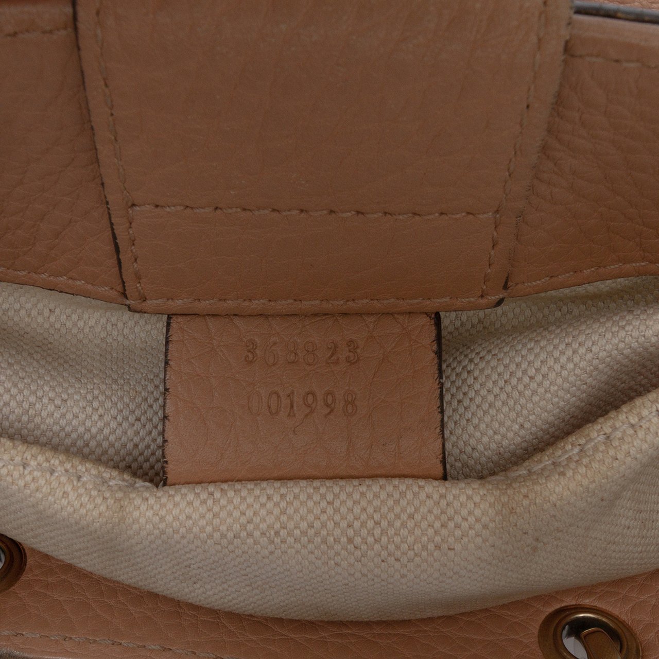 Gucci Mini Calfskin Bamboo Shopper Satchel Bruin