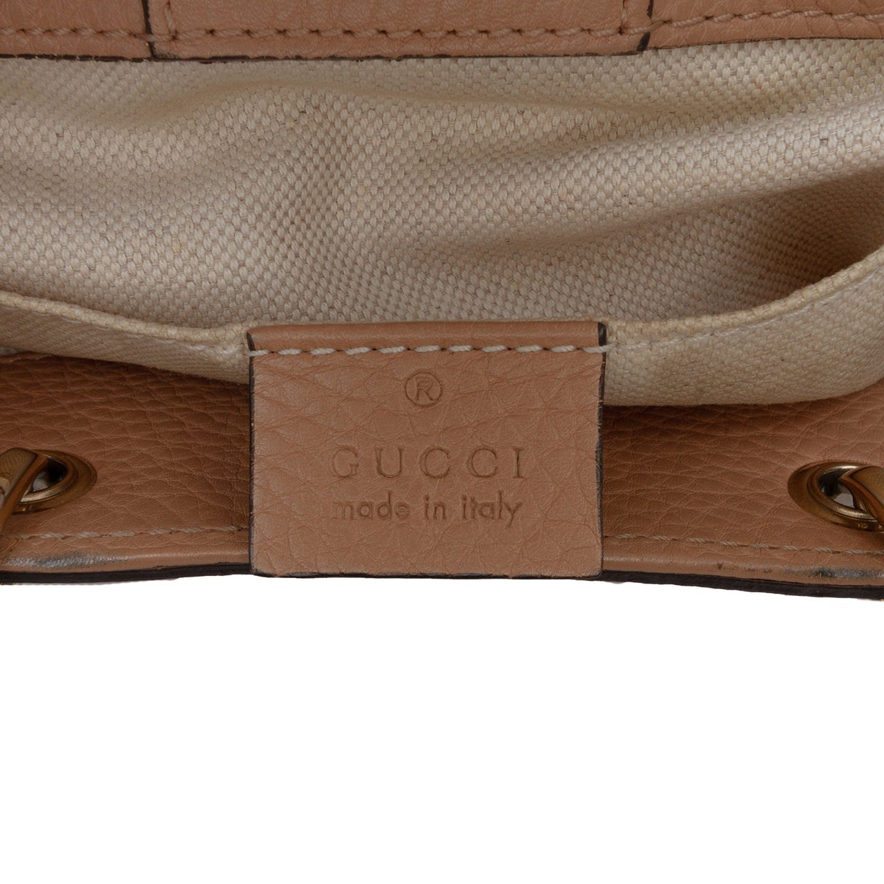 Gucci Mini Calfskin Bamboo Shopper Satchel Bruin