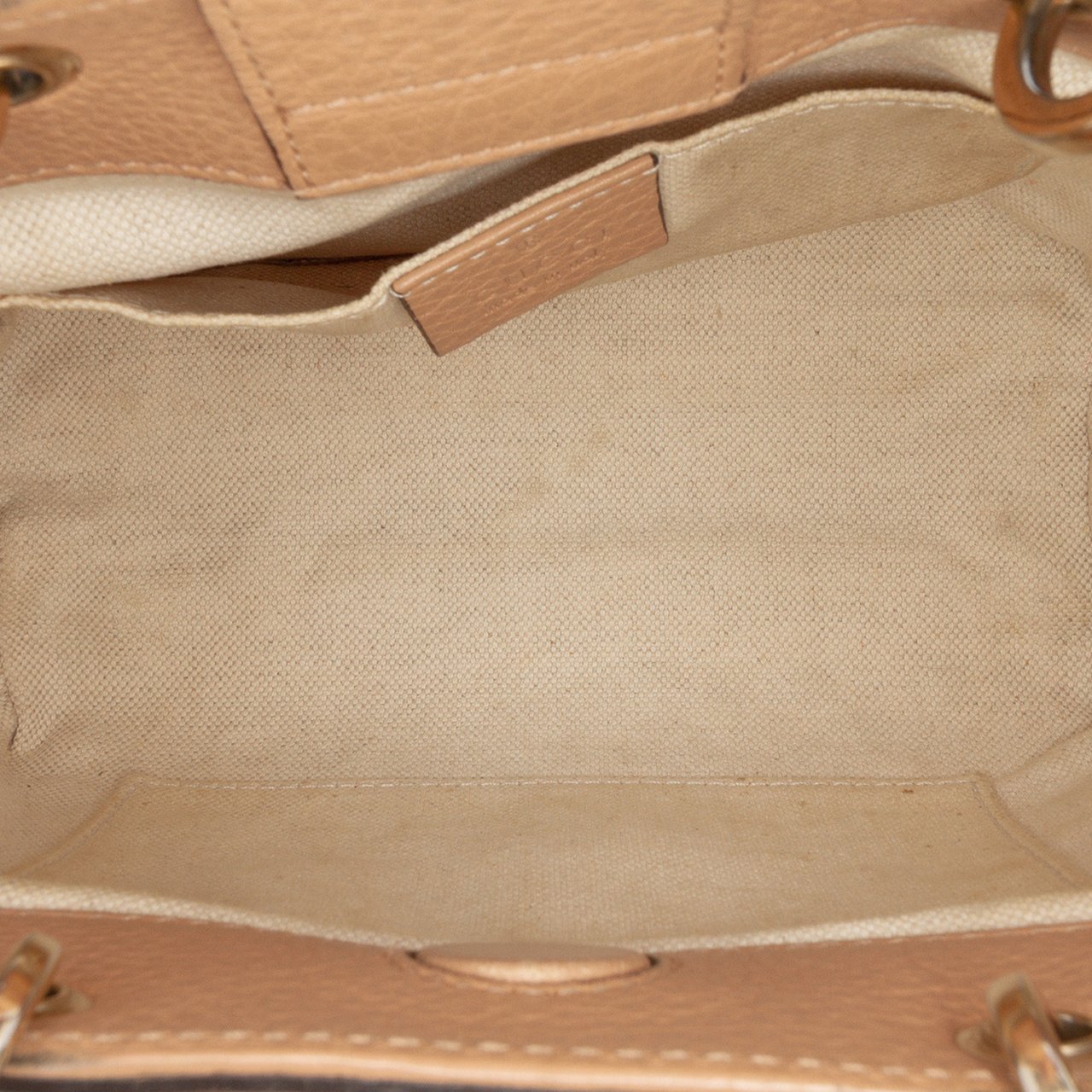 Gucci Mini Calfskin Bamboo Shopper Satchel Bruin