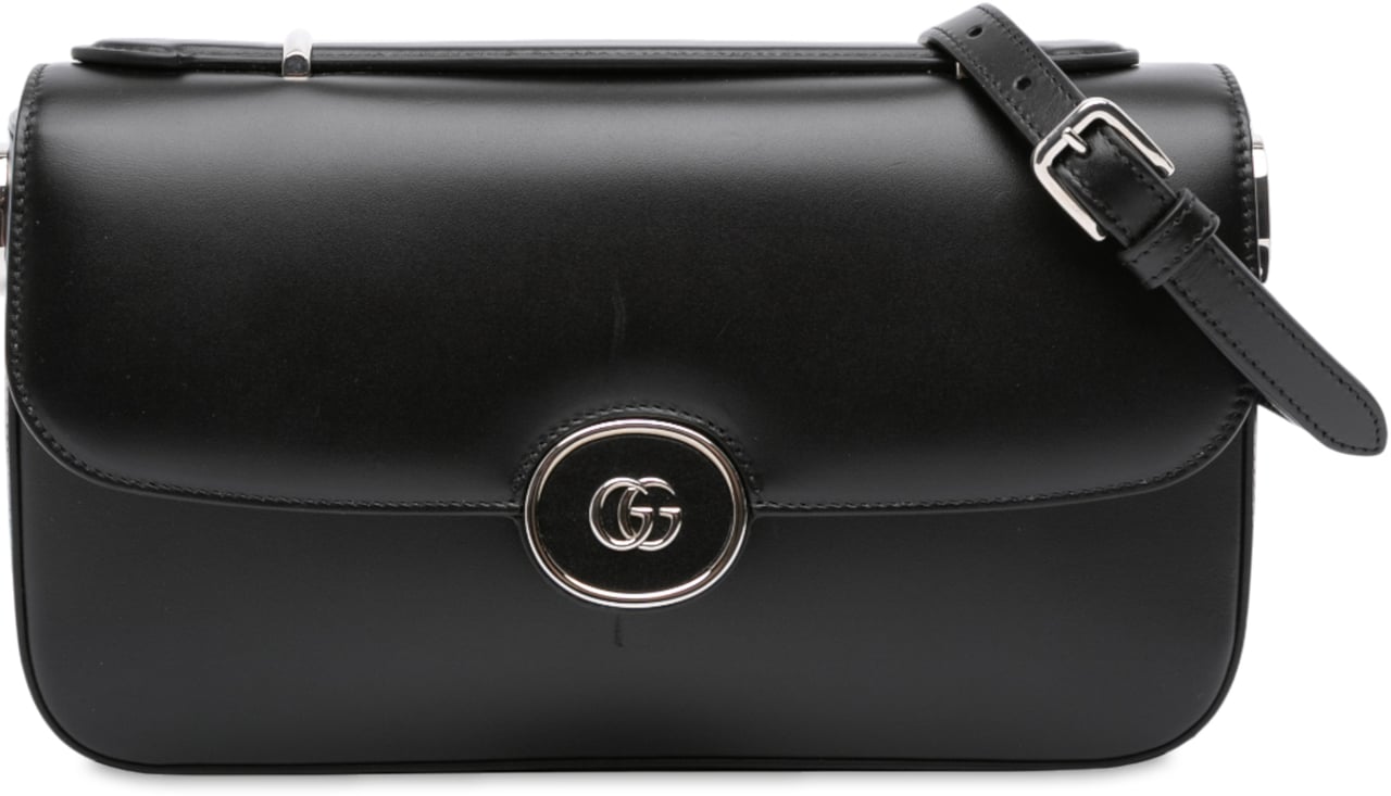Gucci Small Leather Petite GG Satchel Zwart