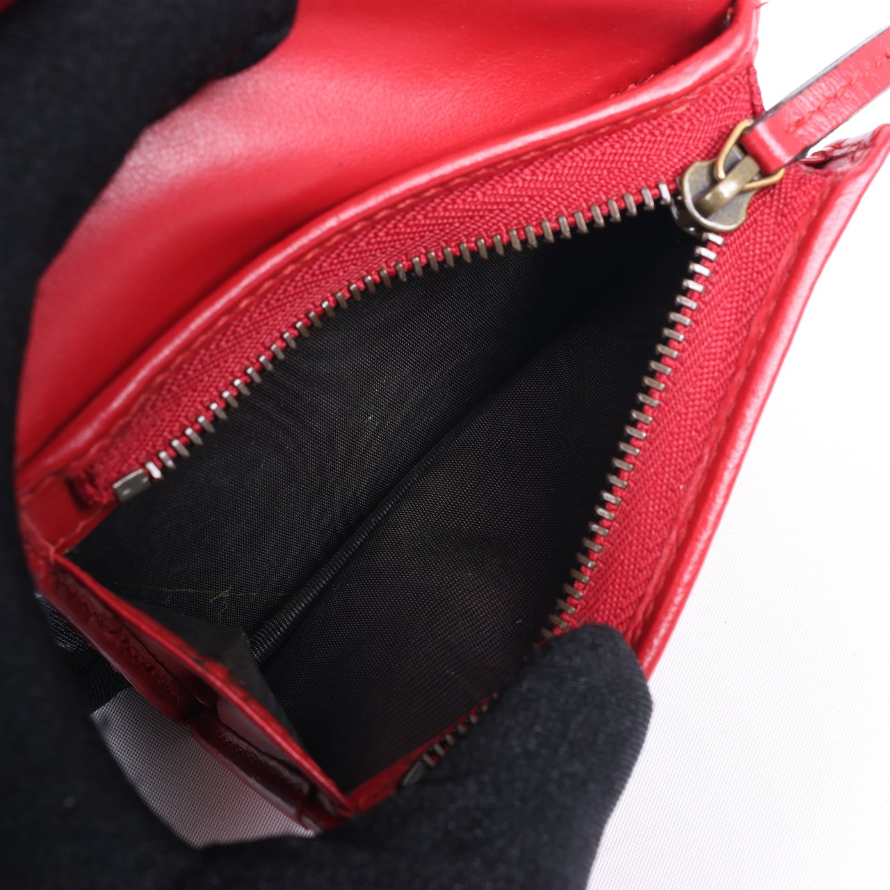 Gucci Gucci GG Marmont 466492 Leather Compact Wallet Red Rood