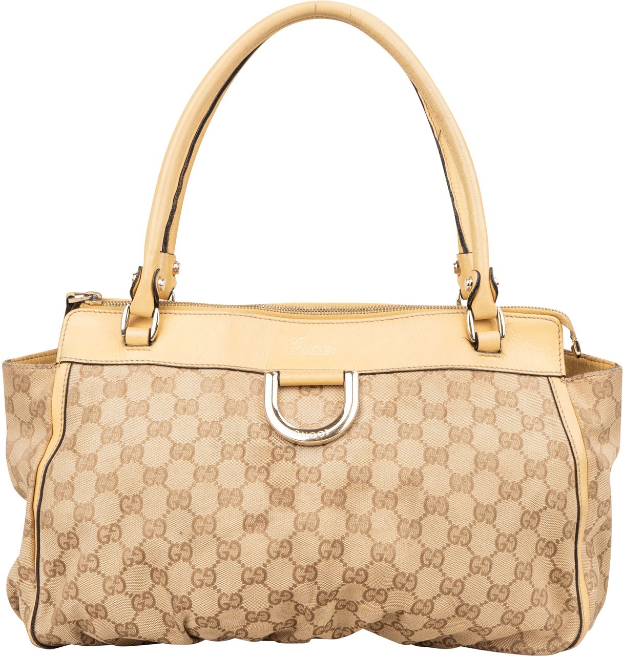 Gucci Gucci GG Monogram Abbey Handbag Beige