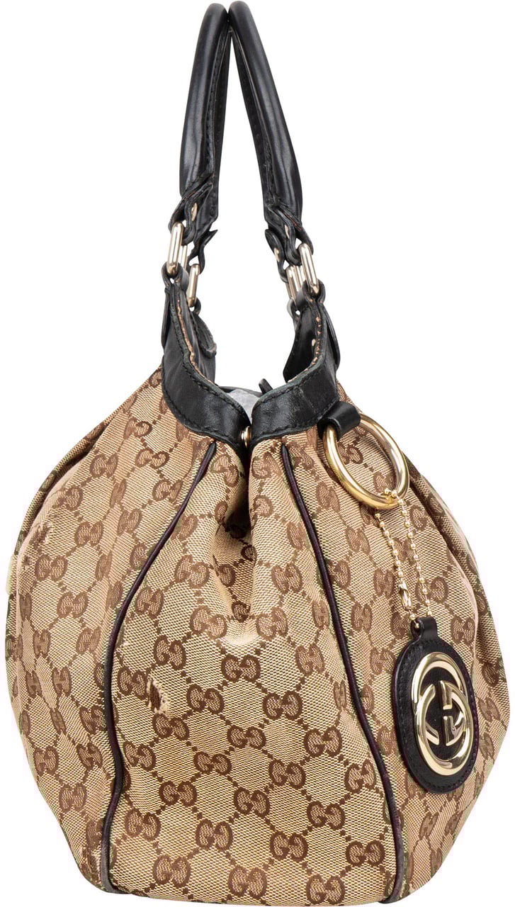 Gucci Gucci GG Monogram Sukey Handbag Bruin
