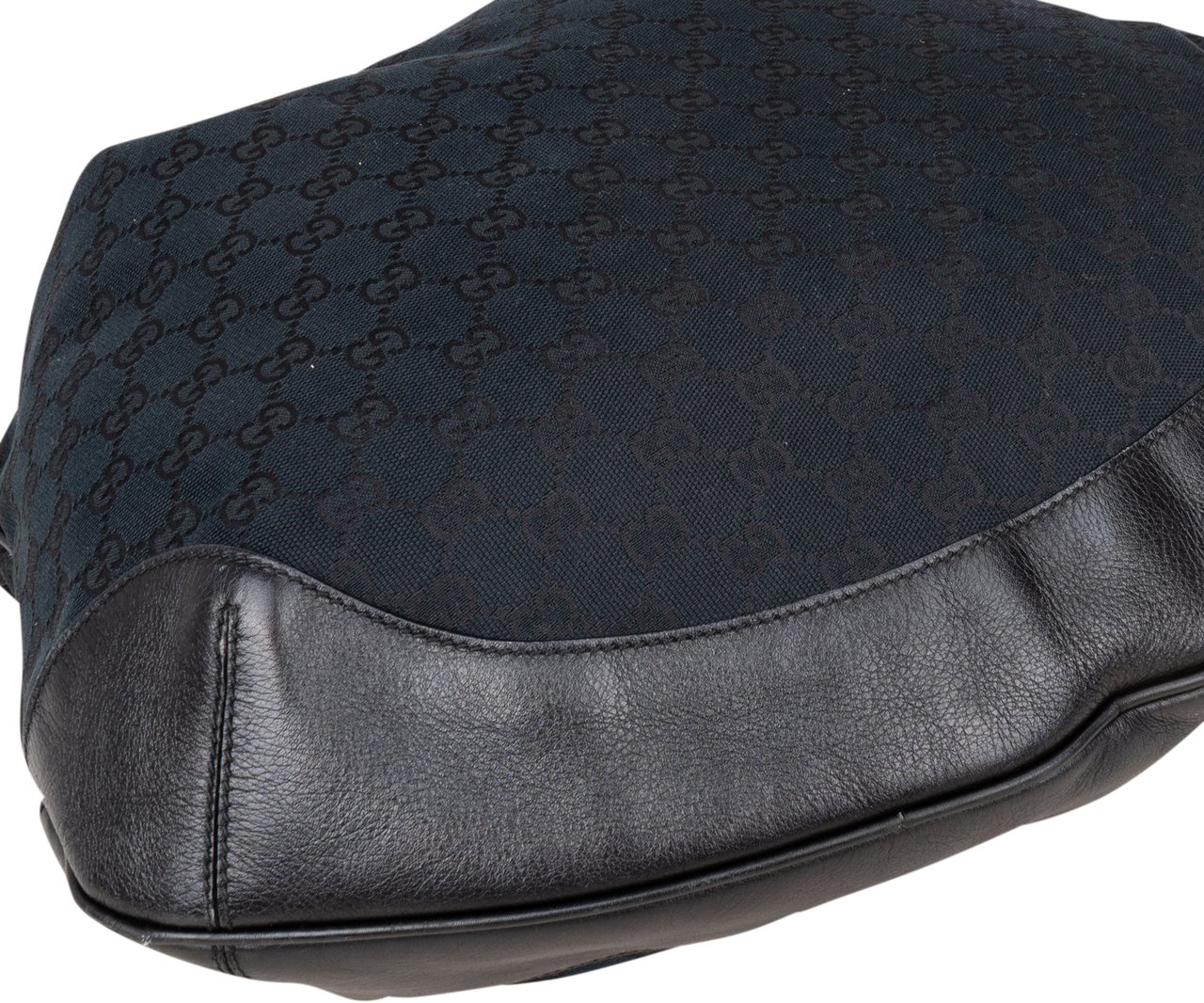 Gucci Gucci GG Monogram Bamboo Peggy Handbag Zwart