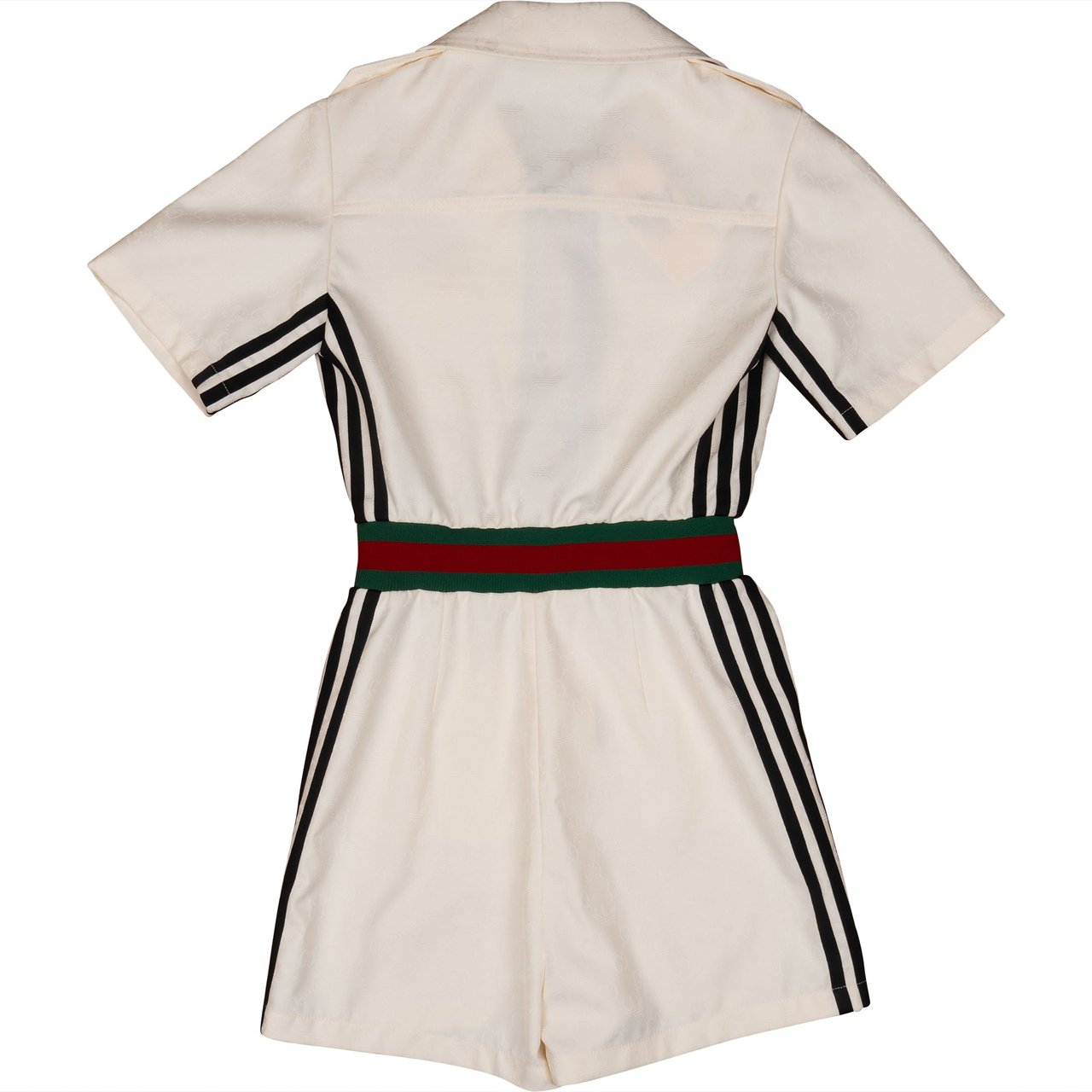 Gucci Gucci x Adidas White GG Monogram Cotton Jumpsuit (36) Wit