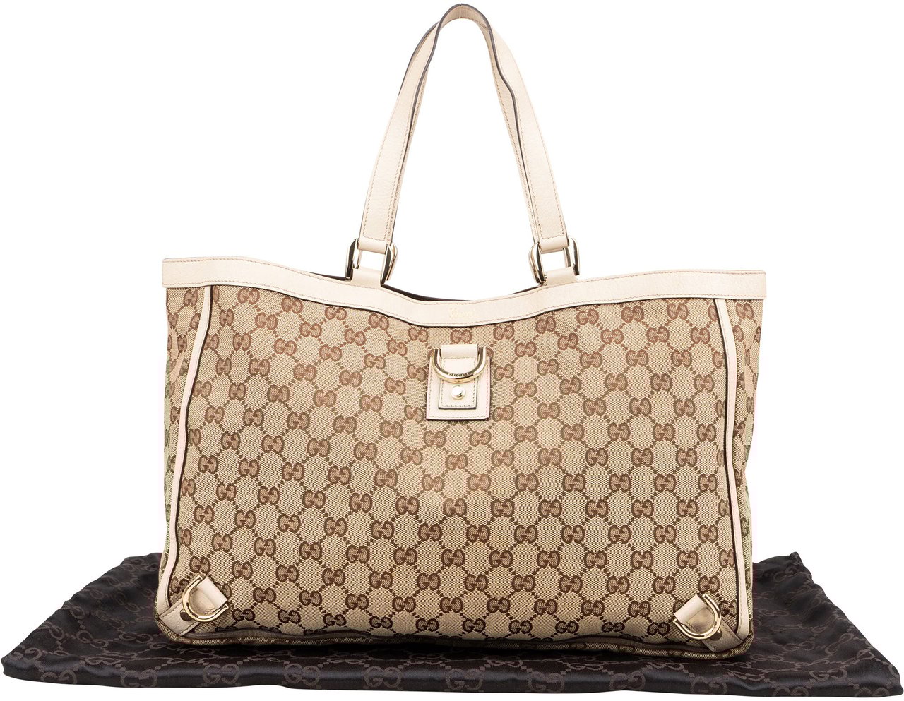 Gucci Gucci GG Monogram Abbey Handbag Bruin