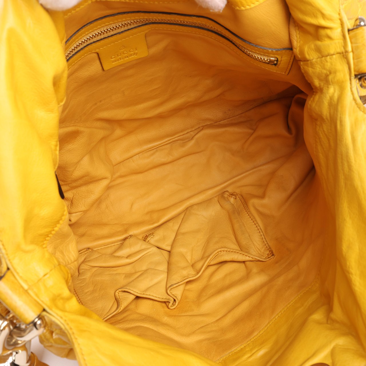 Gucci Gucci Exotic leathers - Alligator Hysteria Top 2way Handbag in Yellow Geel