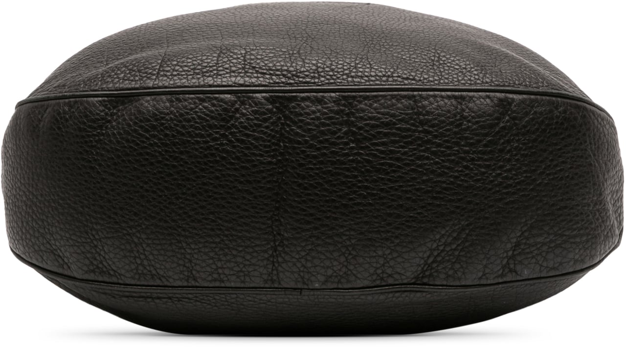 Gucci Large Leather Ride Shoulder Bag Zwart