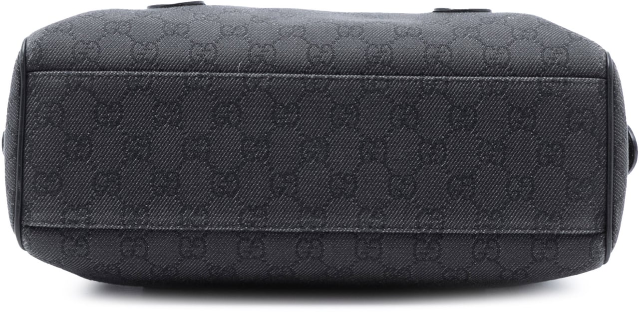 Gucci GG Denim Charmy Boston Bag Grijs