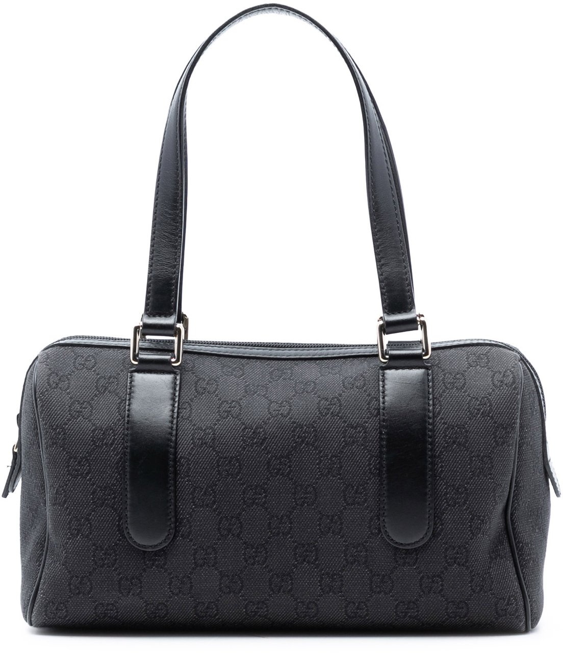 Gucci GG Denim Charmy Boston Bag Grijs