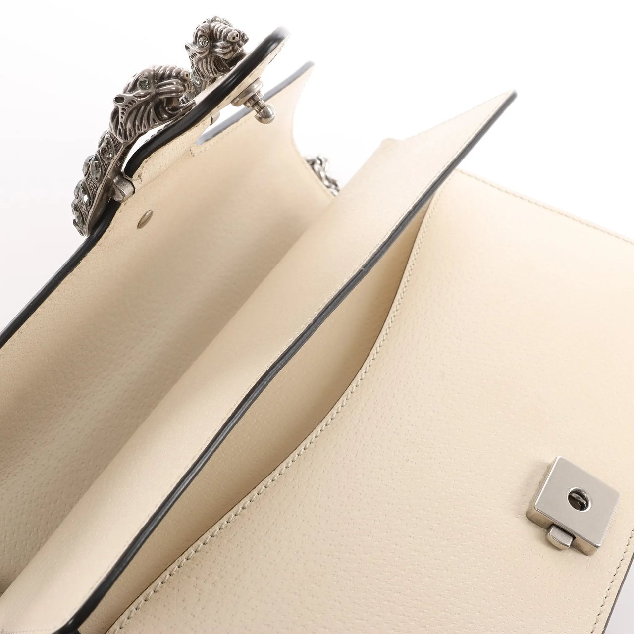 Gucci Gucci Dionysus Small Leather Crossbody Bag in Beige Beige