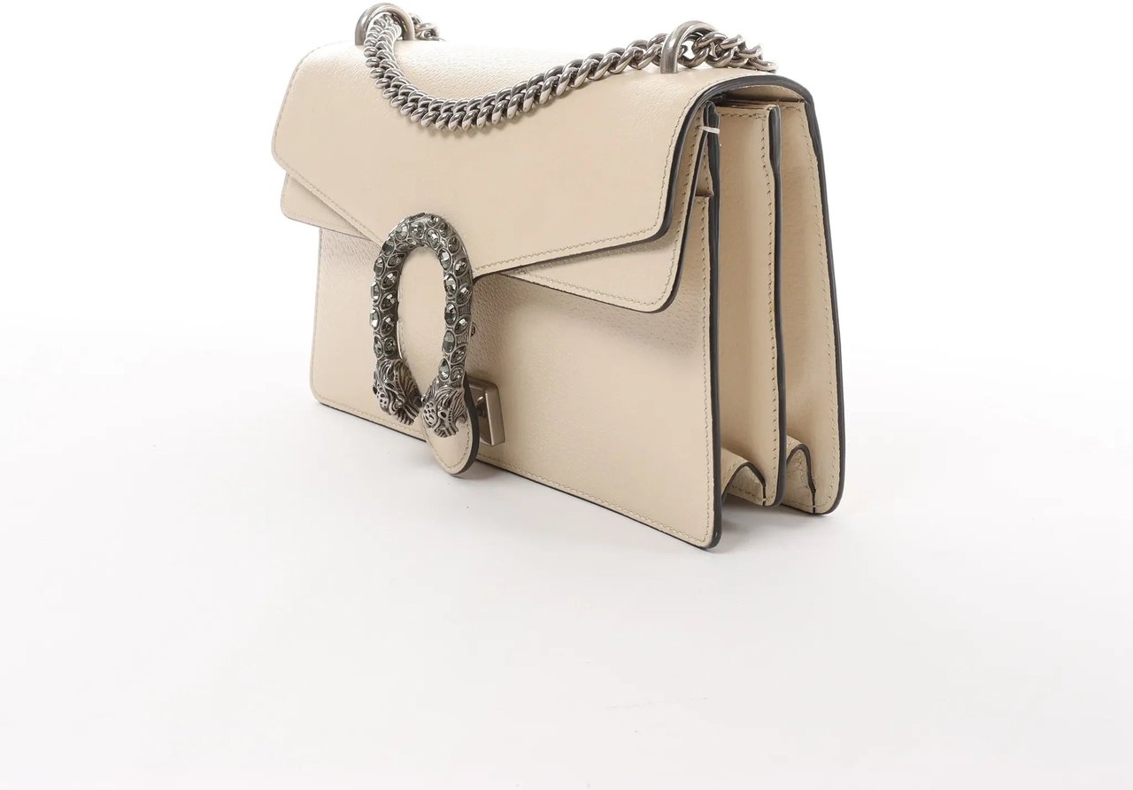 Gucci Gucci Dionysus Small Leather Crossbody Bag in Beige Beige