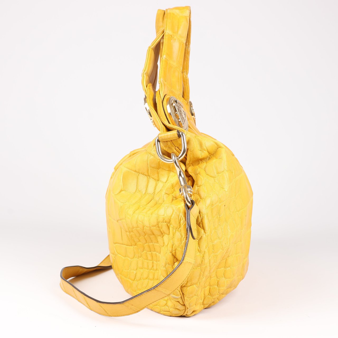 Gucci Gucci Exotic leathers - Alligator Hysteria Top 2way Handbag in Yellow Geel