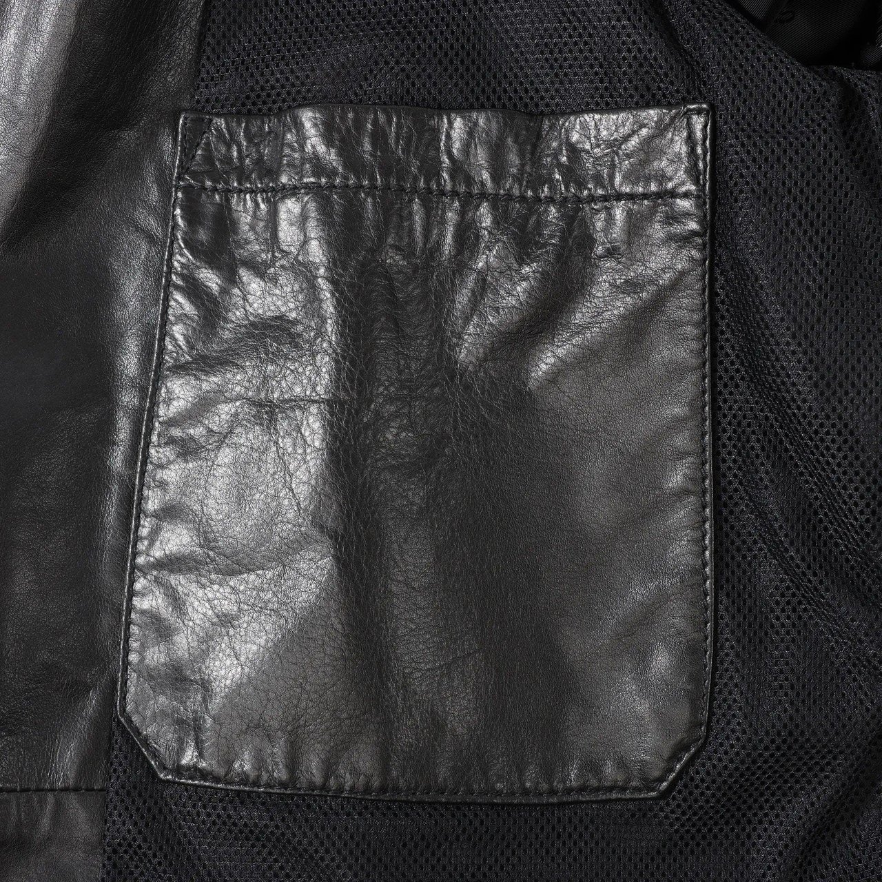 Gucci Gucci Litriang Leather Biker Jacket in Metallic Gray x White x Black, 48 IT Divers