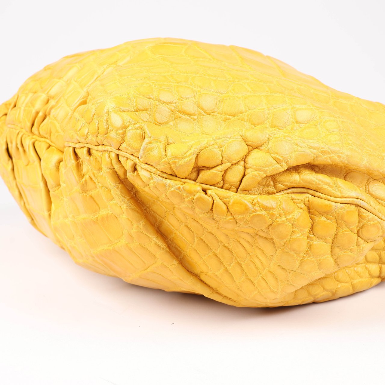 Gucci Exotic leathers - Alligator Hysteria Top 2way Handbag in Yellow Geel