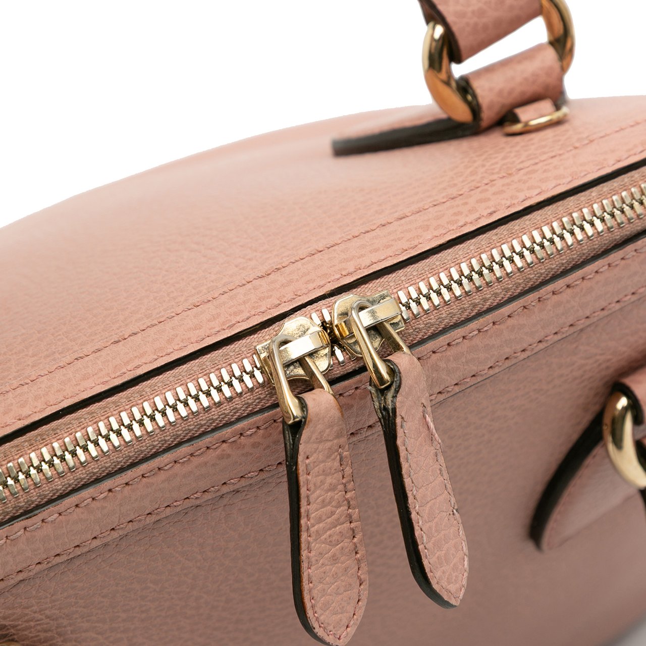 Gucci Small Dollar Calfskin GG Charm Dome Satchel Roze