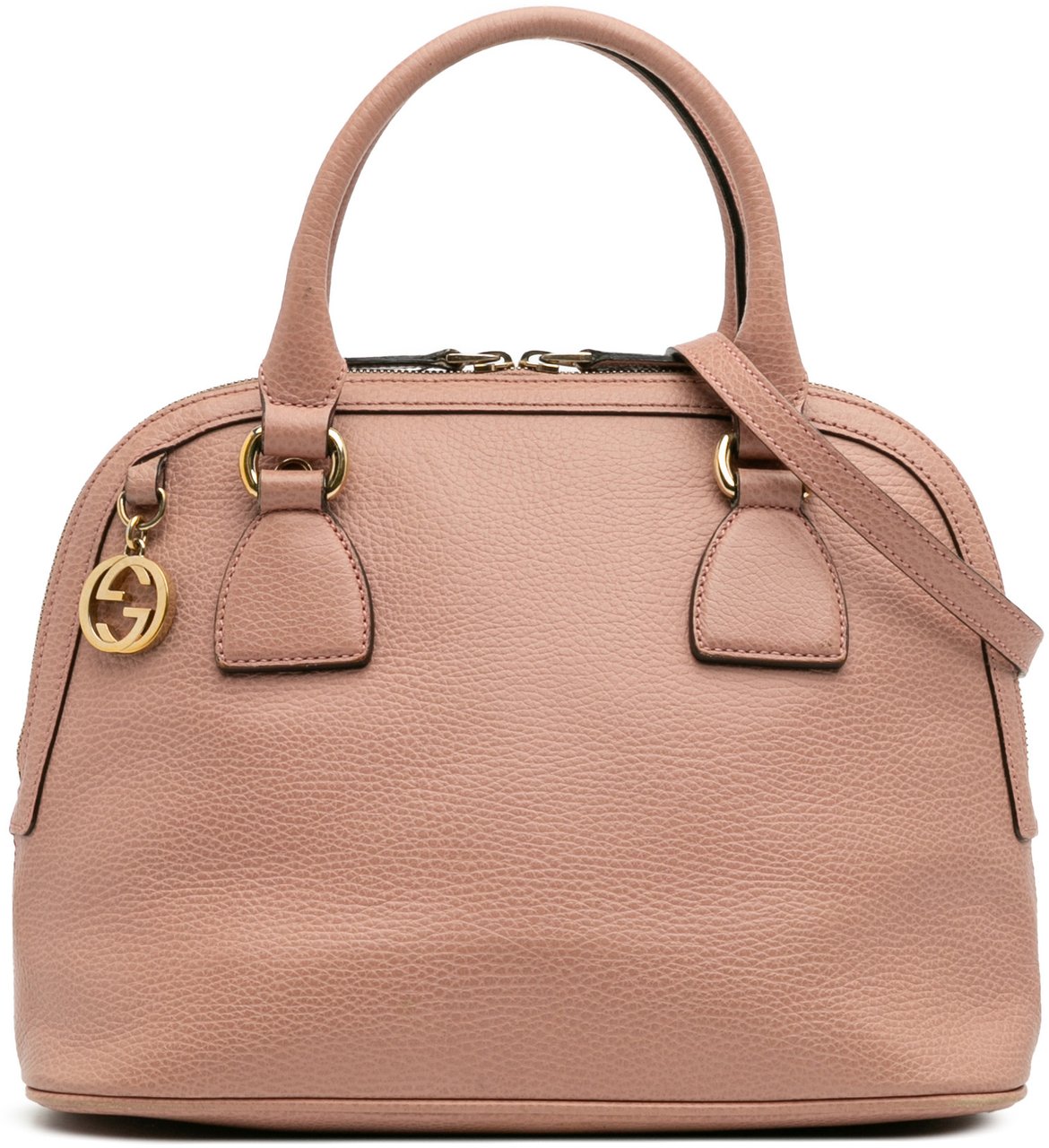 Gucci Small Dollar Calfskin GG Charm Dome Satchel Roze