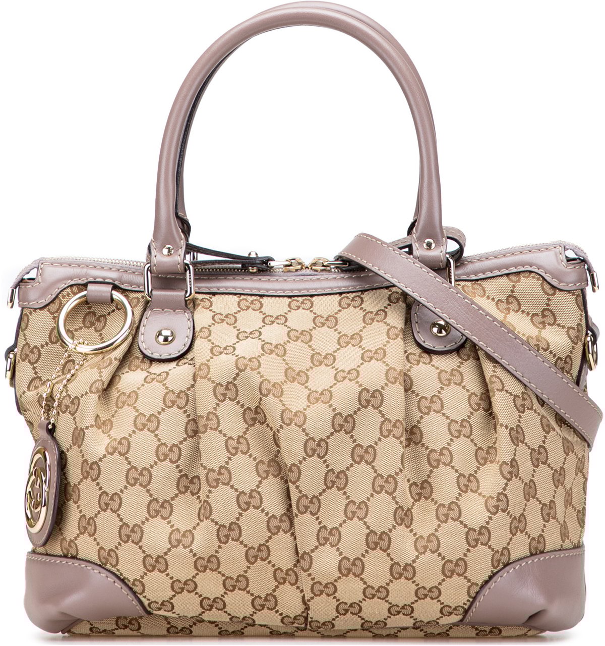 Gucci GG Canvas Sukey Satchel Bruin