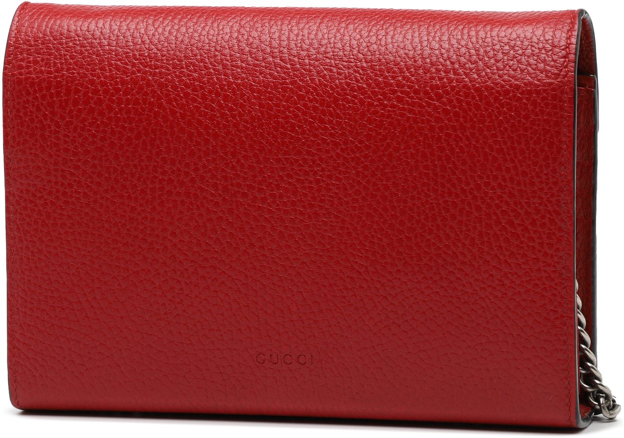 Gucci Leather Dionysus Wallet on Chain Rood
