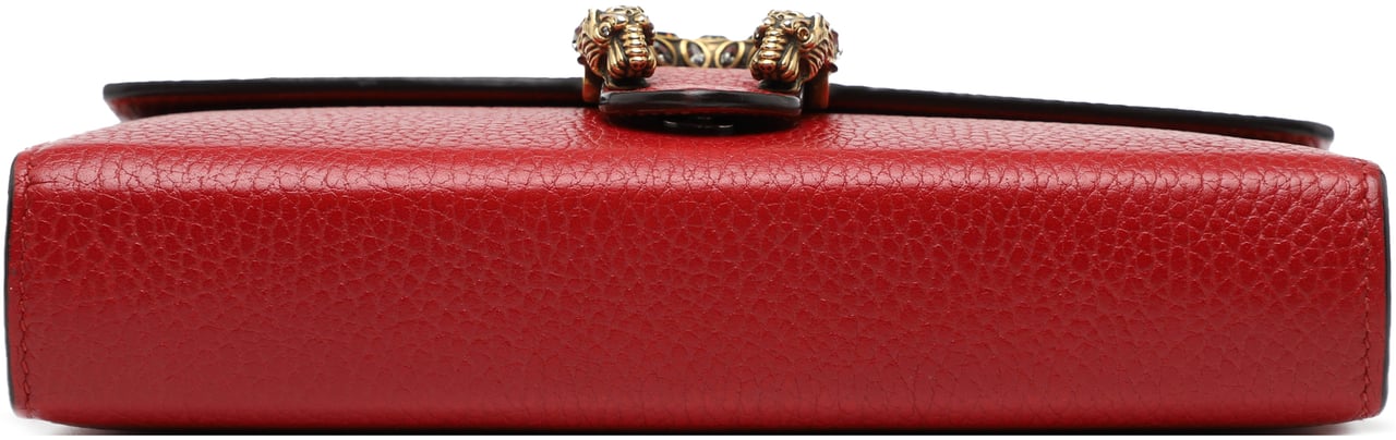 Gucci Leather Dionysus Wallet on Chain Rood