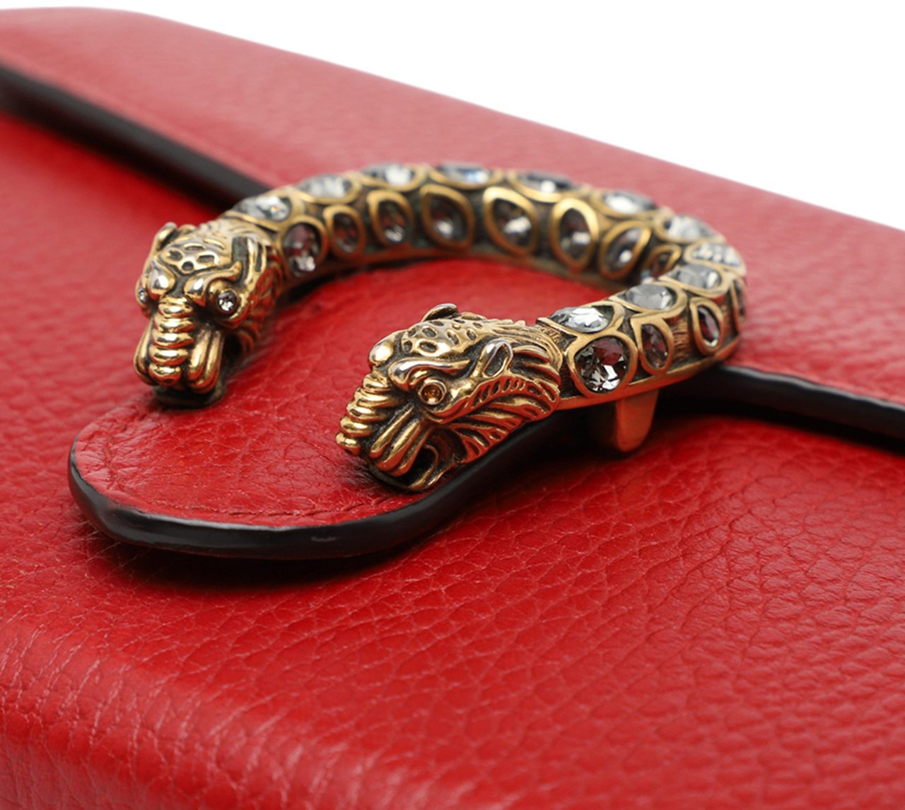 Gucci Leather Dionysus Wallet on Chain Rood