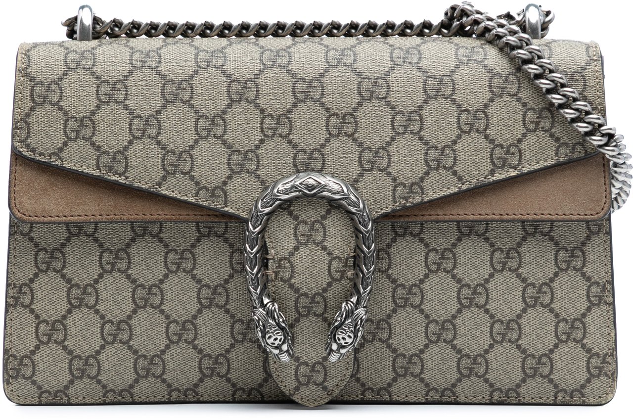Gucci Medium GG Supreme Dionysus Shoulder Bag Bruin