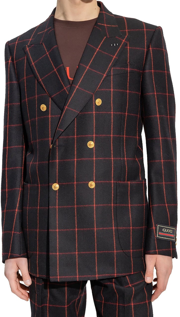 Gucci Gucci Wool Checked Blazer Divers