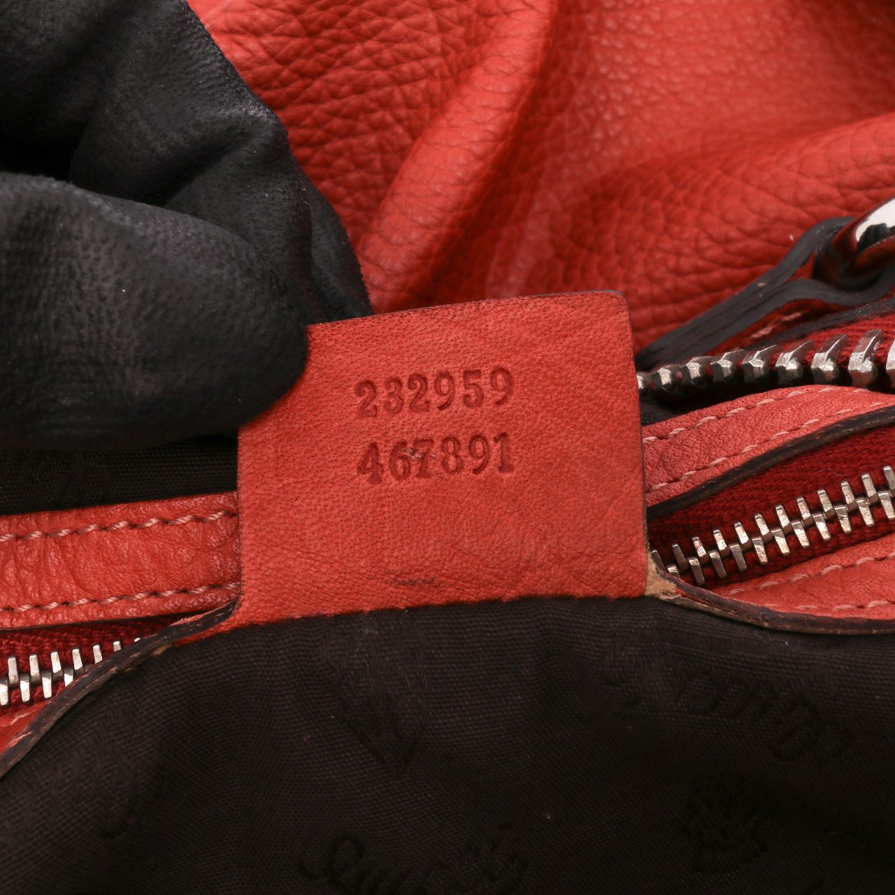 Gucci Medium Leather Bamboo Bar Tote Oranje