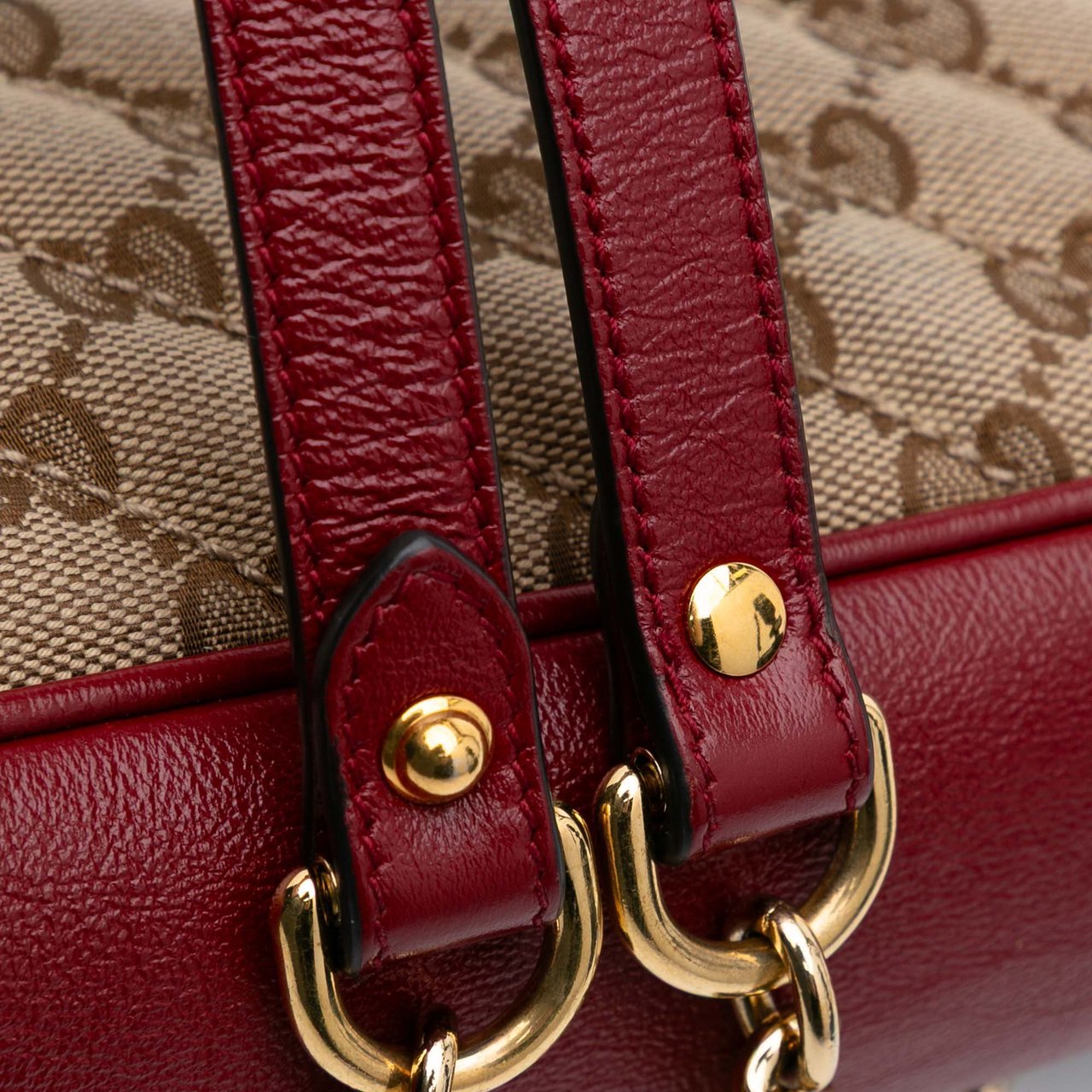 Gucci Mini GG Marmont Matelasse Canvas Flap Crossbody Bruin