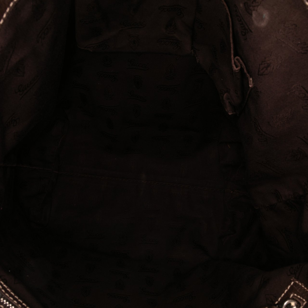 Gucci Medium GG Canvas Web Match Ball Tote Bruin