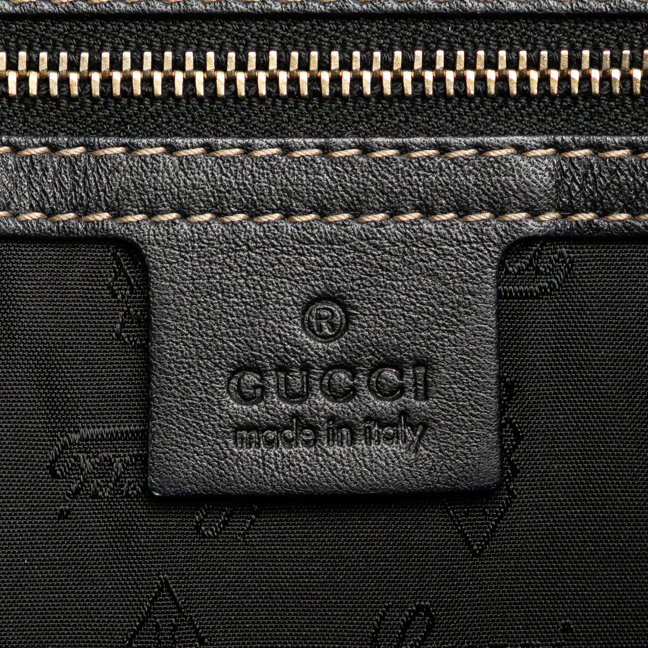 Gucci Medium Patent Web Britt Satchel Zwart