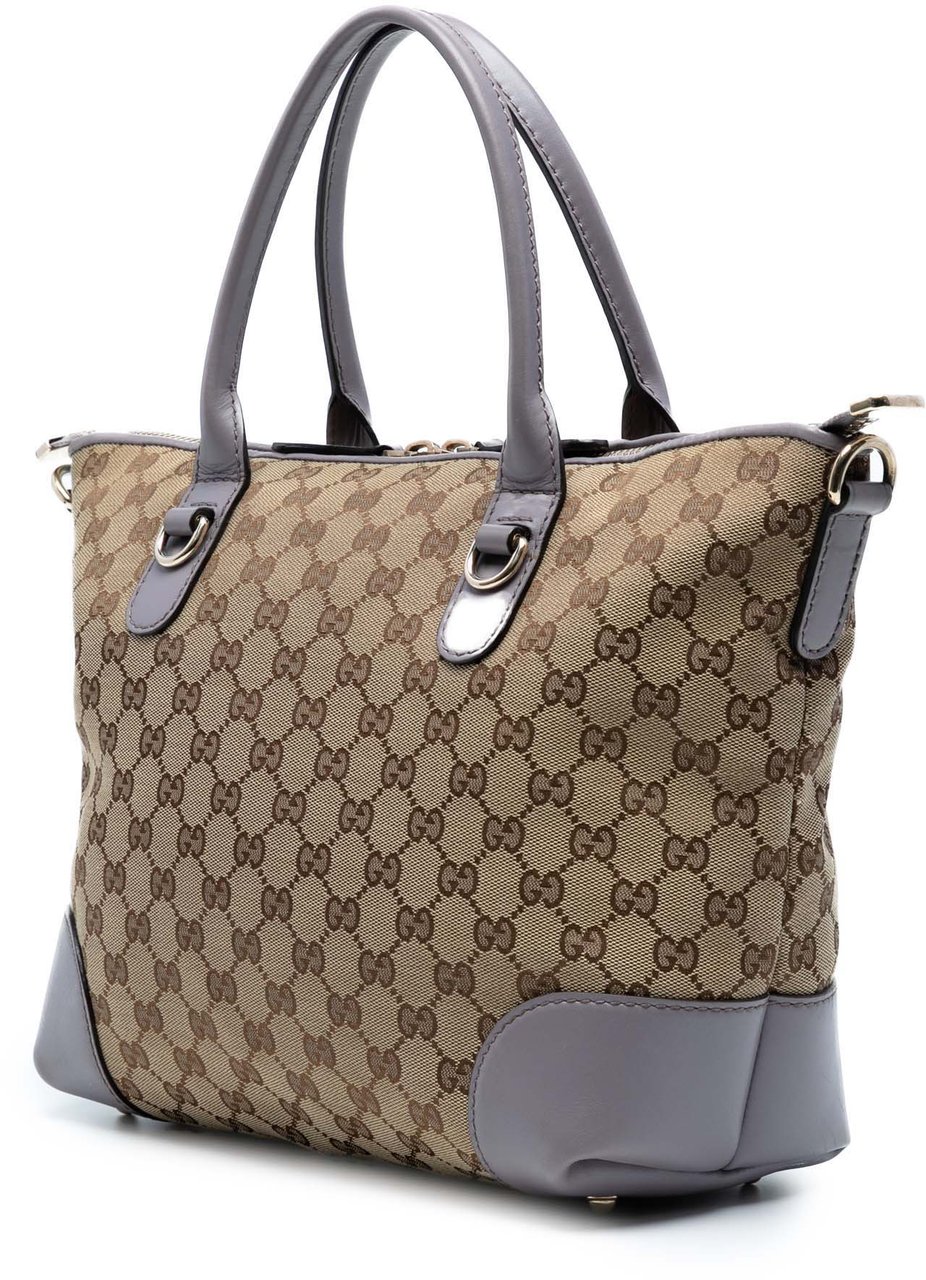Gucci GG Canvas Heart Bit Satchel Bruin