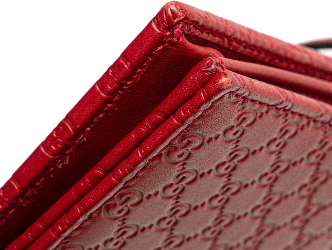 Gucci Microguccissima Wallet on Strap Rood