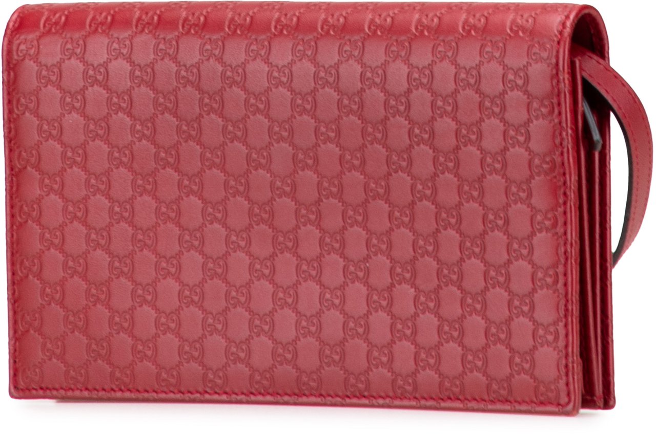 Gucci Microguccissima Wallet on Strap Rood