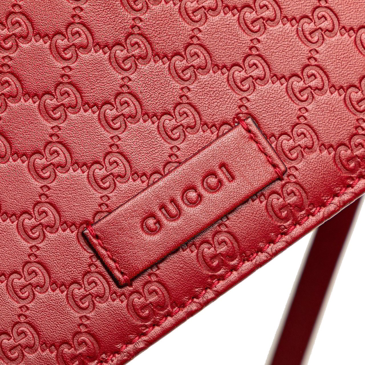 Gucci Microguccissima Wallet on Strap Rood
